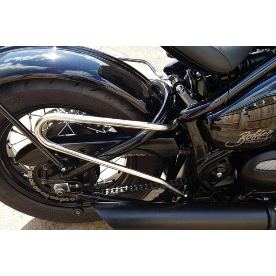 モートーン サドルバッグサポート 左右 ポリッシュ Bonneville Bobber Speedmaster MCB003_1