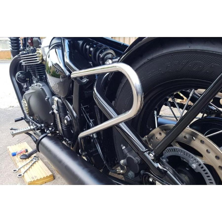 モートーン サドルバッグサポート 左右 ポリッシュ Bonneville Bobber Speedmaster MCB003_3
