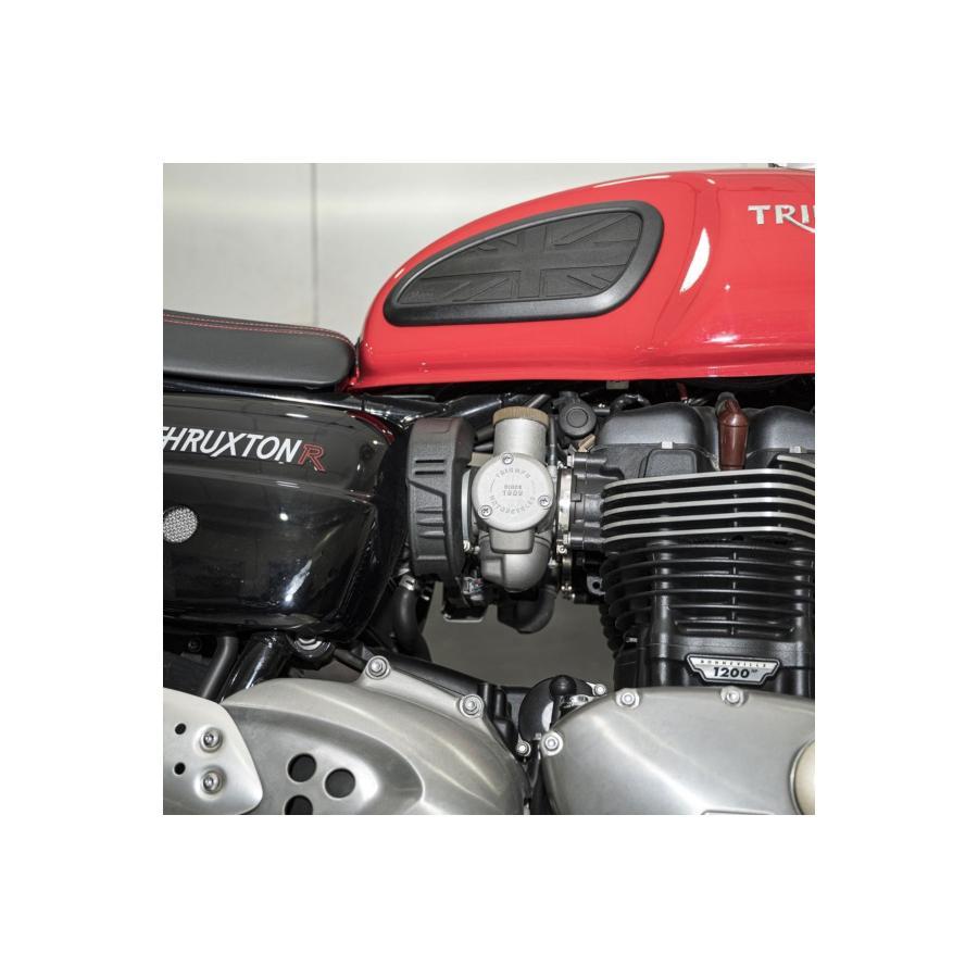 Motone(モートーン) インテークカバー ZEPHYR ブラック スラクストン Thruxton1200/R/RS Bobber Speedmaster MMU579_5