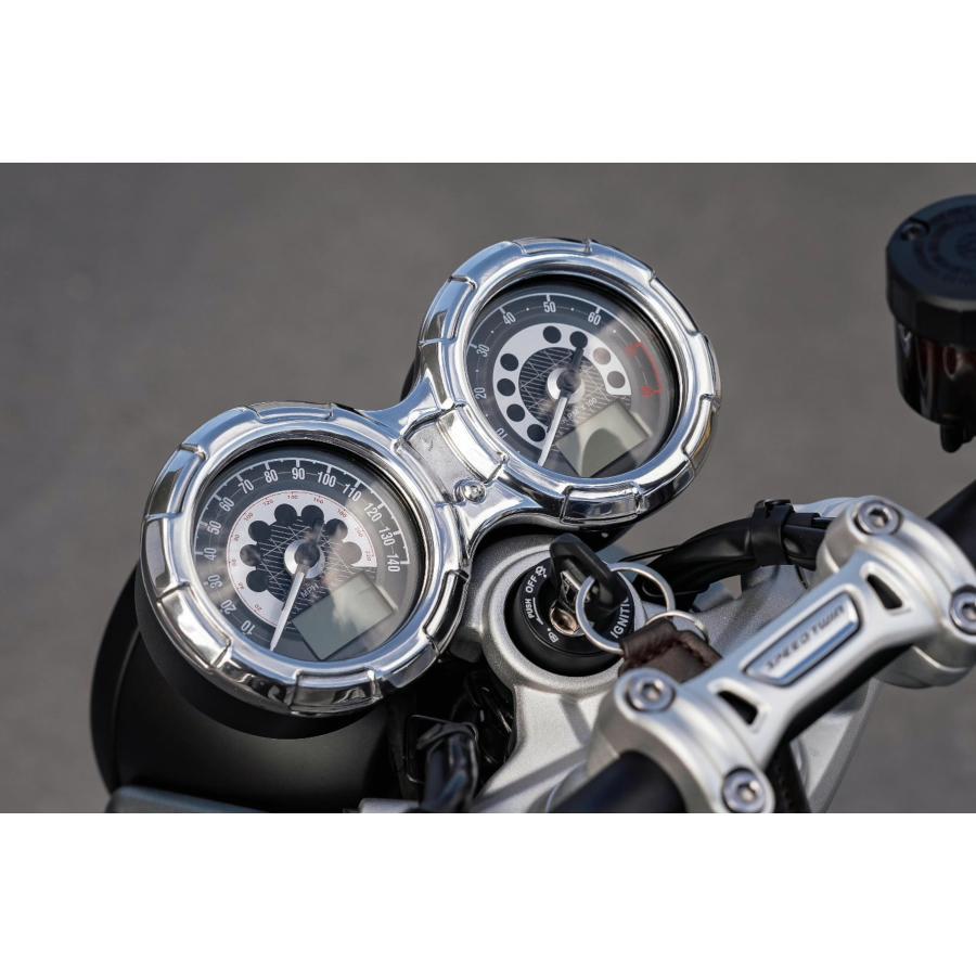 モートーン メーターカバー PEERLESS ポリッシュ T100/T120