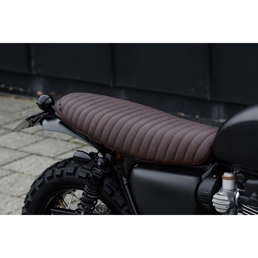 Motone バイクシート ブラウン　トライアンフ　VIPERリブ Motone(モートーン) シート VIPER リブ タバコブラウン T100/T120