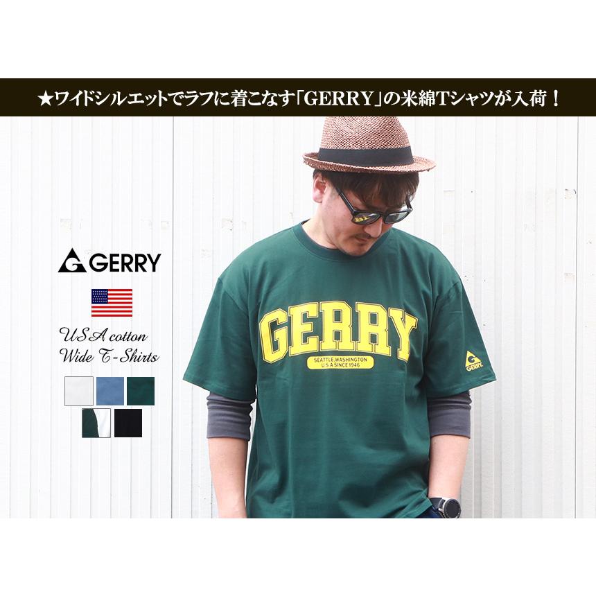 GERRY ジェリー USAコットン アメカジ・カレッジ調プリント ワイドシルエット 半袖Tシャツ｜rubbersoul｜02