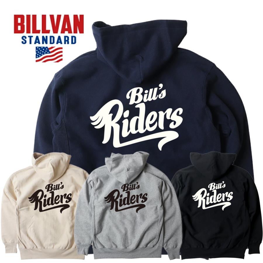 BILLVAN（ビルバン） BILLVAN Bill's Riders バイカーズプリント 裏起毛ヘビースウェット ZIPパーカー アメカジ ...