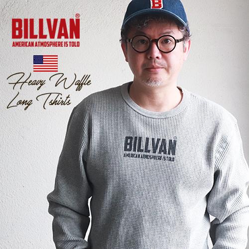 BILLVAN 定番プリント ヘビー・サーマル ワッフル・ロングTシャツ 袖 