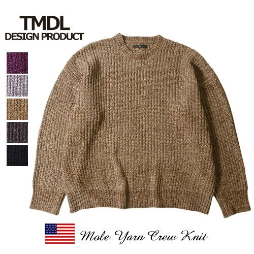 TMDL モール糸 畦編み ルーズシルエット クルーネックニット セーター