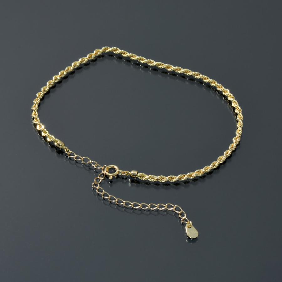 予約販売 本 18金 チェーン アンクレット イエローゴールド メンズ レディース ジュエリー 貴金属 18k K18yg 長さ24cm 鎖 幅1 8mm ルーズロープチェーン アンクレット
