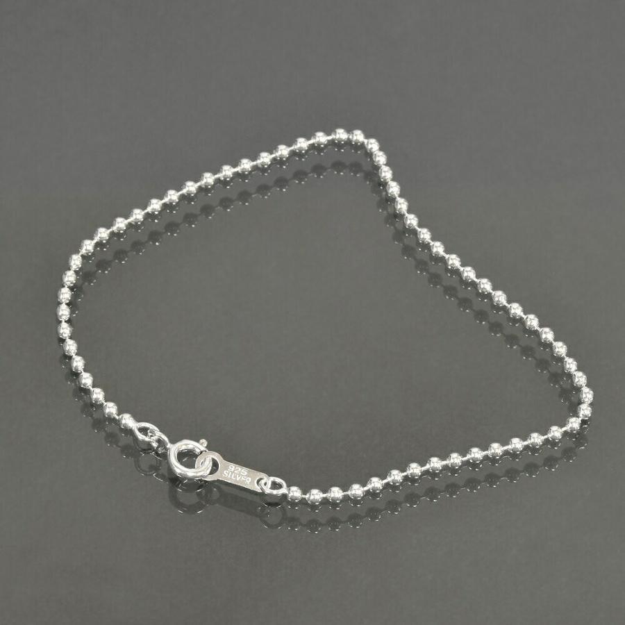 ブレスレット チェーン シルバー925 ボールチェーン 幅2.0mm 長さ19cm