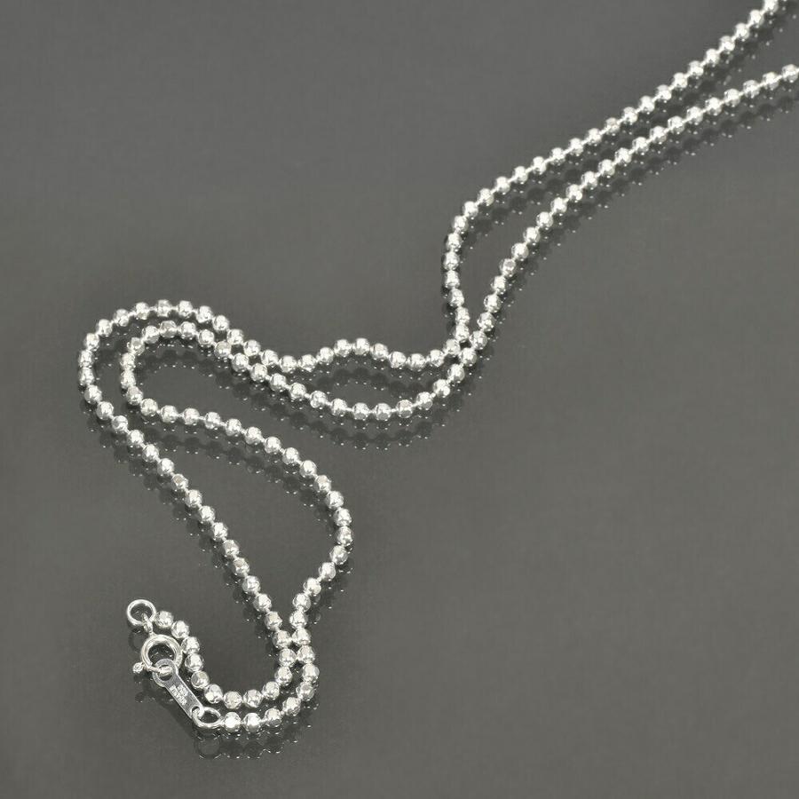 ネックレス チェーン シルバー925 カットボールチェーン 幅2.5mm 長さ