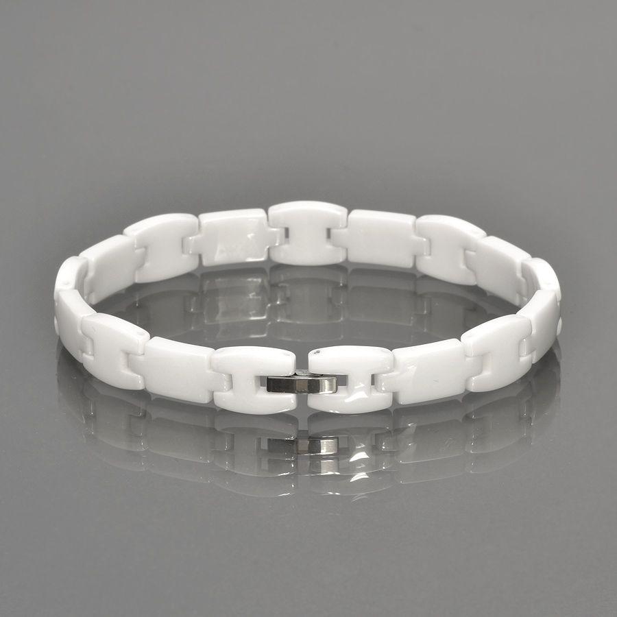 ブレスレット セラミック シンプルなデザインブレスレット 白 ホワイト