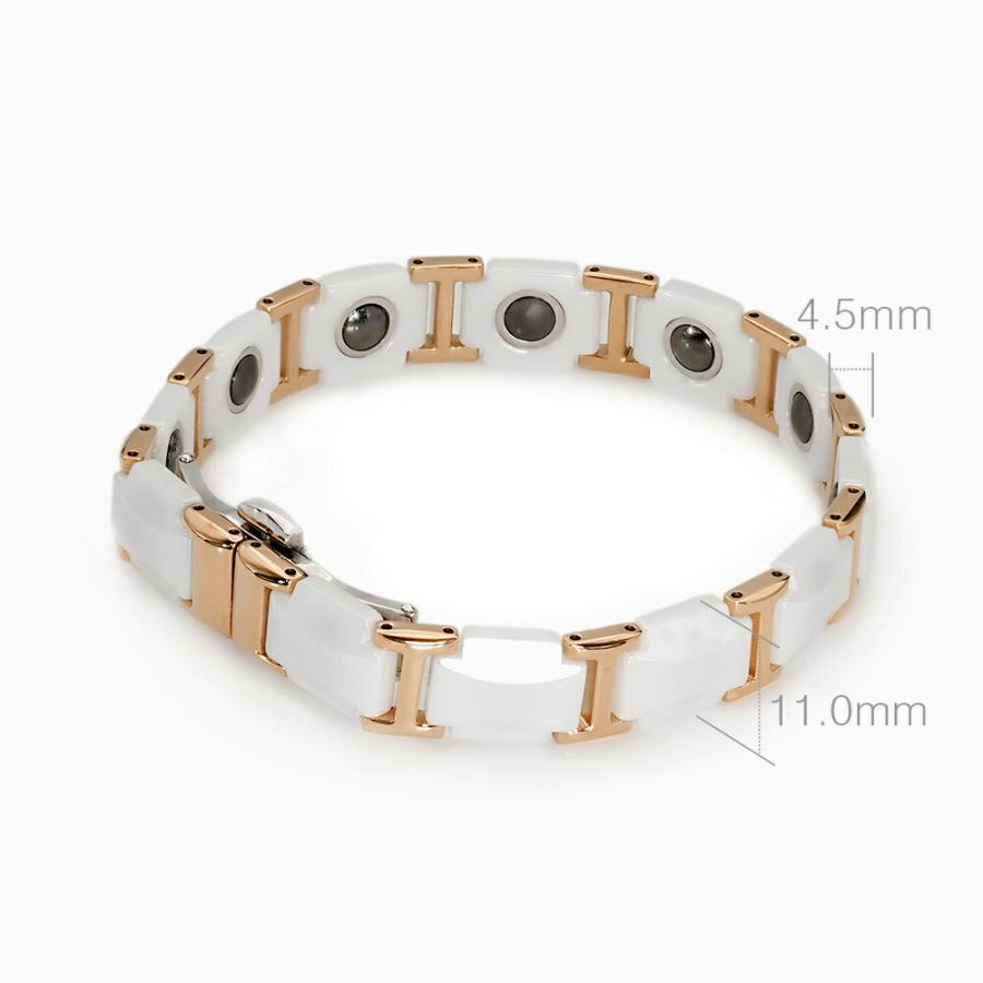 ブレスレット セラミック ゲルマニウム×マグネットの磁気ブレスレット