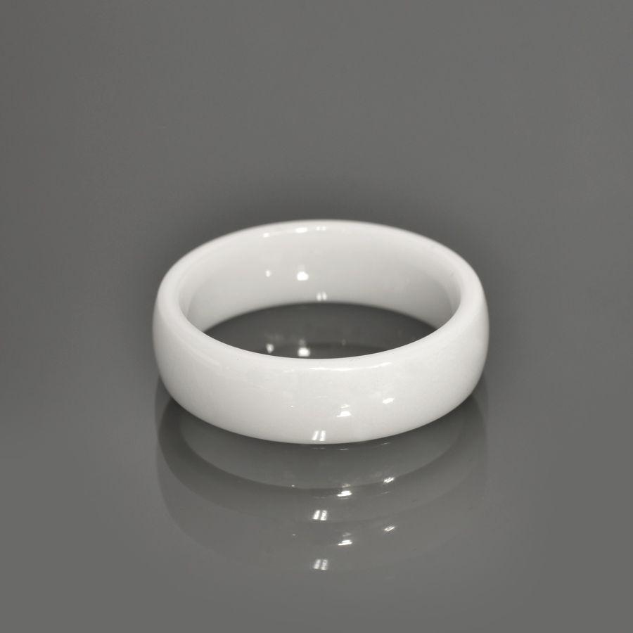 ホワイトセラミックデザイン リング 指輪 セラミック シンプルな甲丸リング 幅6.0mm 白 ホワイト