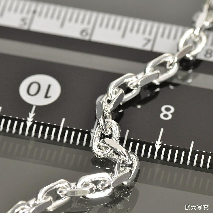 ネックレス チェーン シルバー925 2面カット小豆チェーン 幅4.0mm 長さ45cm｜鎖 銀 Silver アクセサリー レディース メンズ
