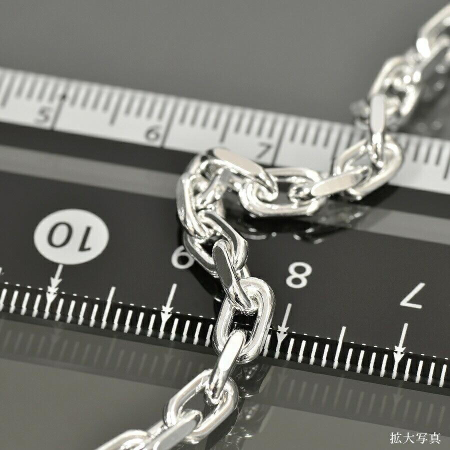 ネックレス チェーン シルバー925 2面カット小豆チェーン 幅4.5mm 長さ50cm｜鎖 銀 Silver アクセサリー レディース メンズ_1