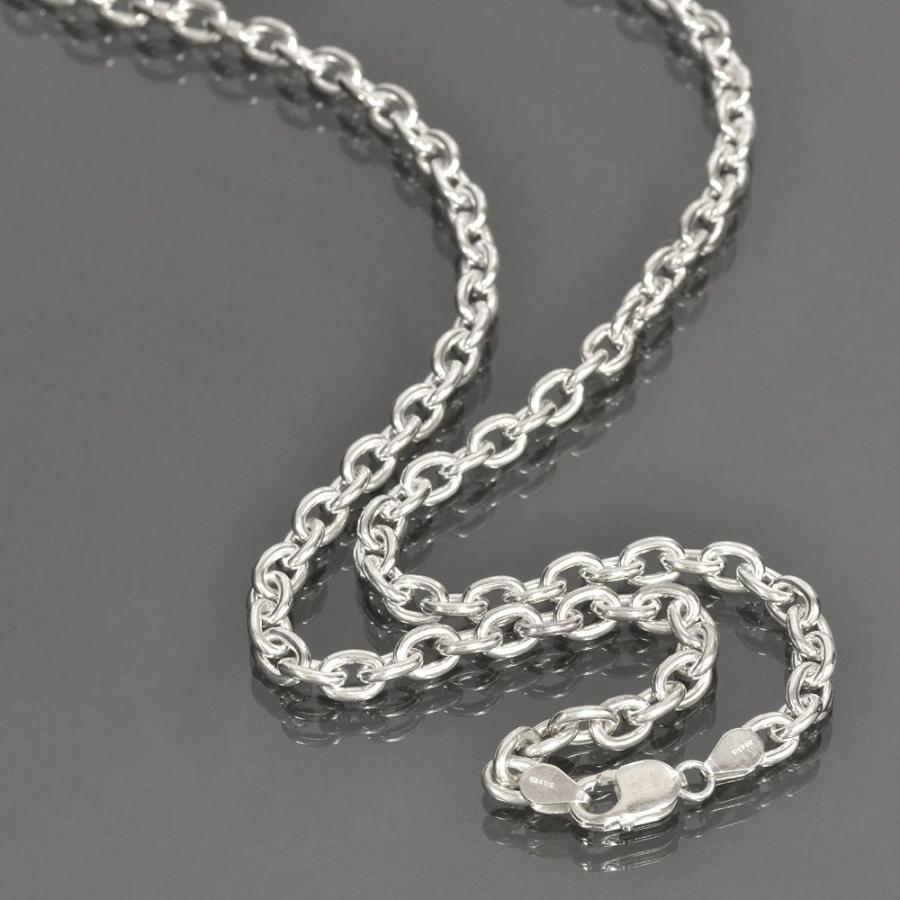 ネックレス チェーン シルバー925 小豆チェーン 幅7.1mm 長さ70cm｜鎖
