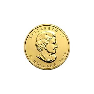 メープルリーフ金貨 1/10 OZ 24K メイプルリーフ金貨 純金 1/10オンス 24金 3.11g 中古美品