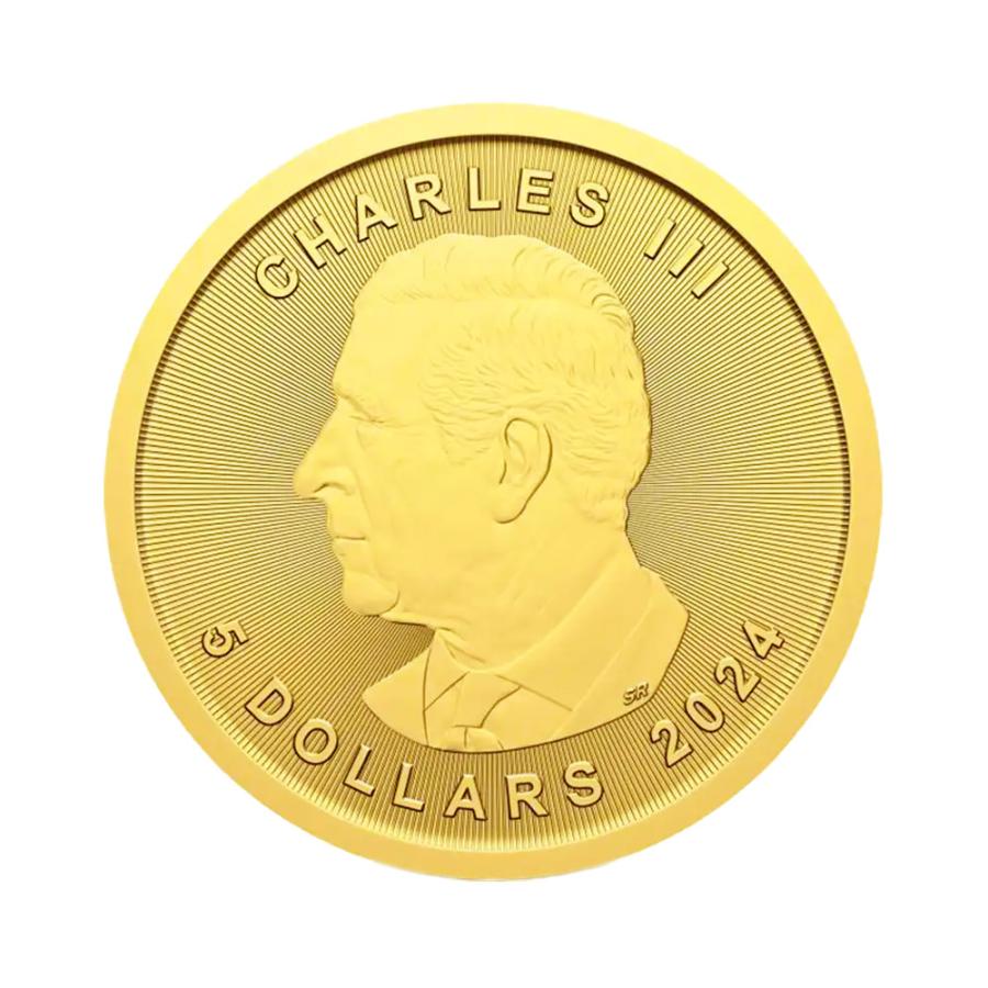 未流通貨】 金貨 24金 メイプルリーフ金貨（チャールズ3世） 1