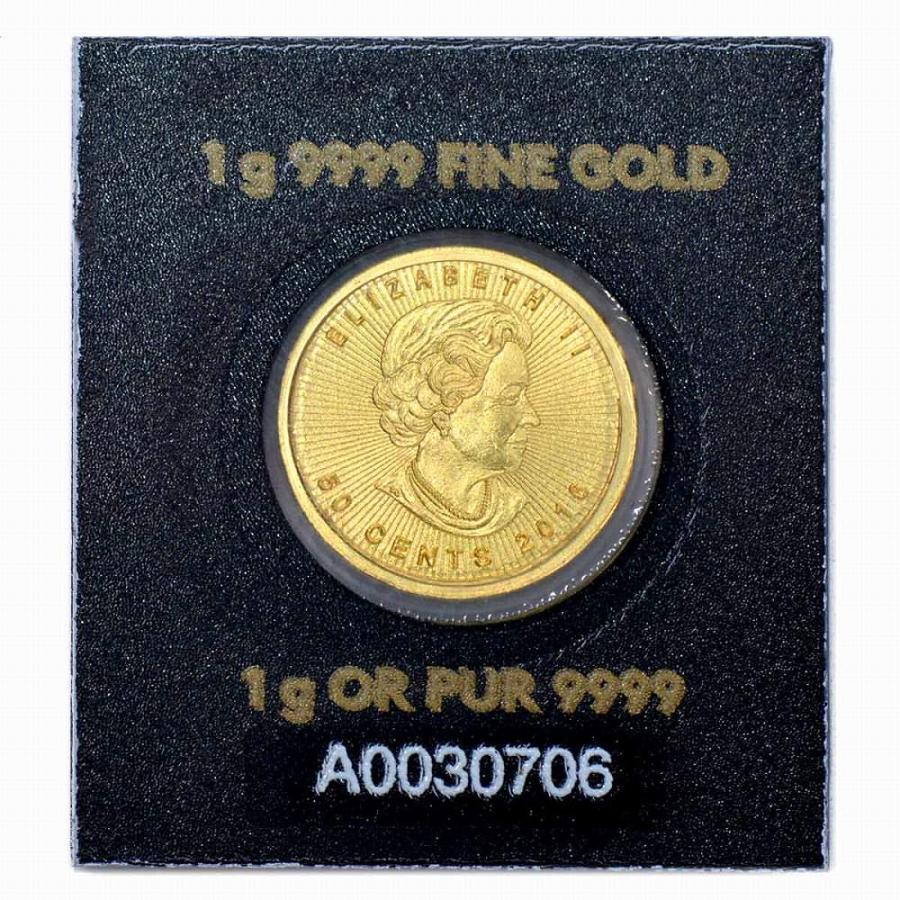 未流通貨】金貨 24金 メイプルリーフ金貨 1グラム 1g カナダ 2014年