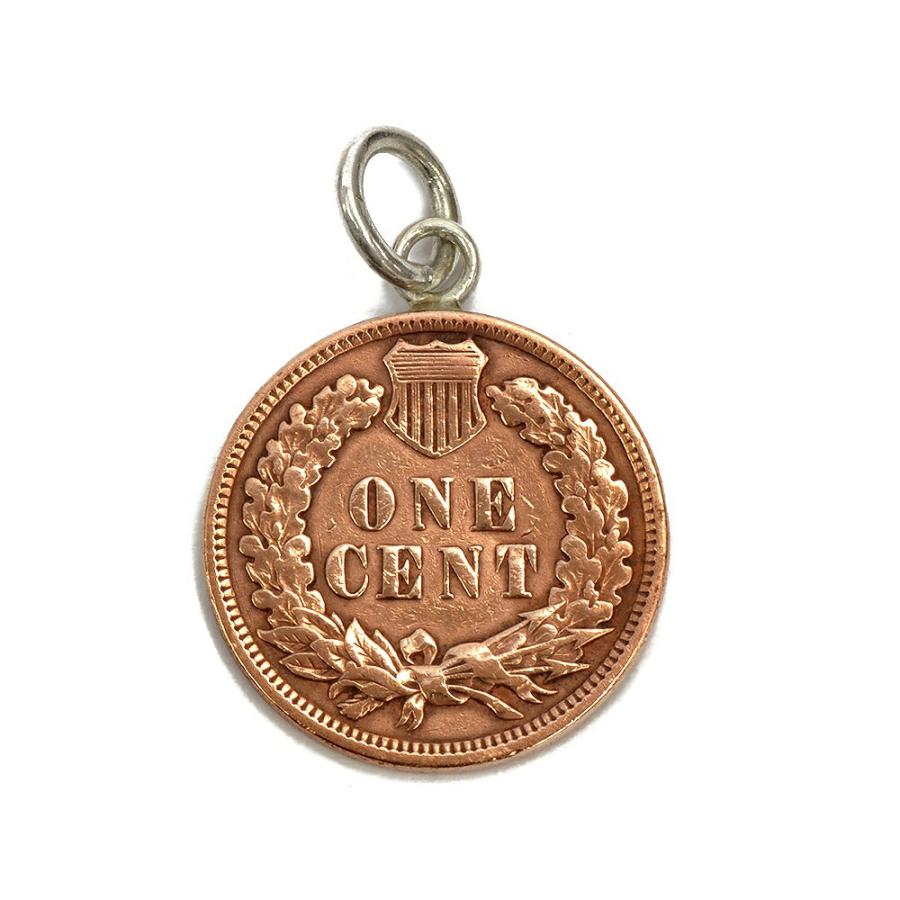 ペンダントトップ シルバー925 インディアンヘッドペニー1セント硬貨 