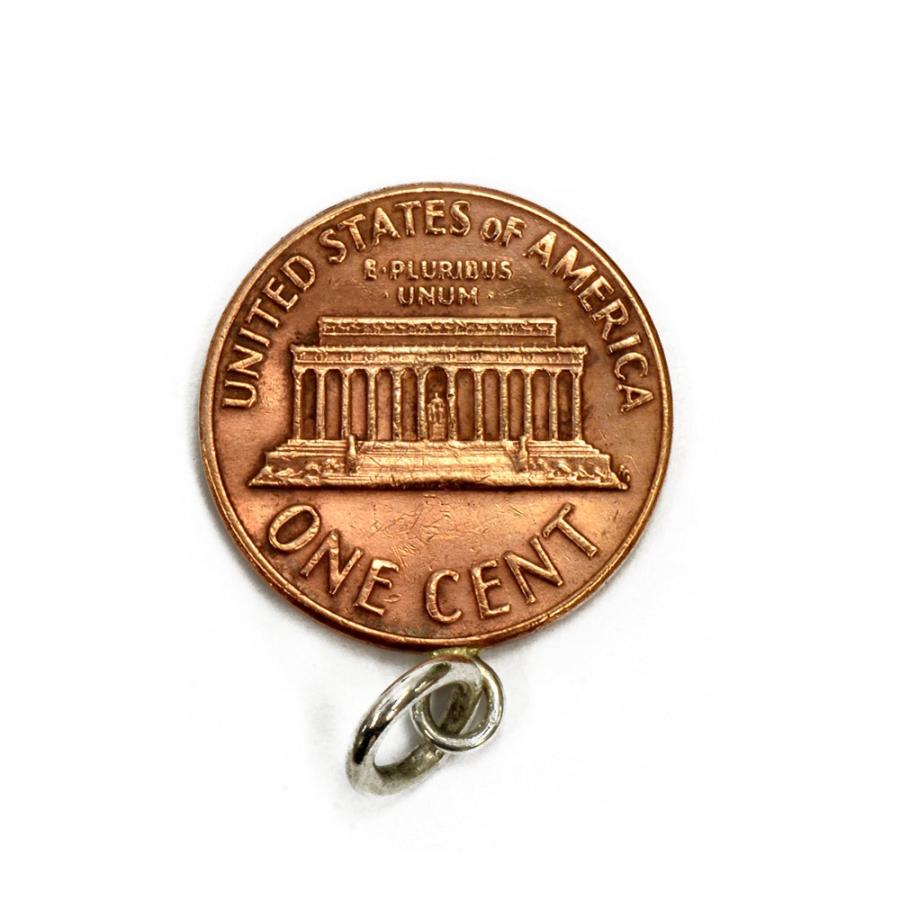 ペンダントトップ シルバー925 リンカーンメモリアルペニー1セント硬貨ペンダント 表面:リンカーン 裏面:記念館 1959年〜2008年 ヘッドのみ｜rubby｜02