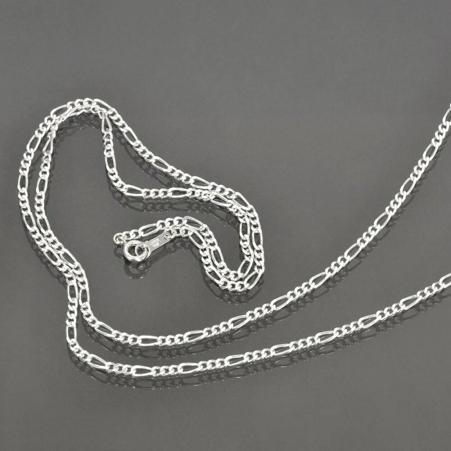 フィガロチェーン silver925 50cm a1037-34-50 フィガロチェーンネックレスシルバー925幅3.4mm－50cm