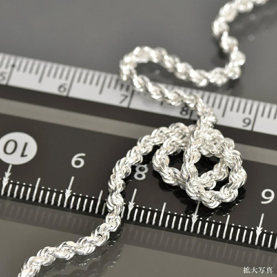ネックレス チェーン シルバー925 カットフレンチロープチェーン 幅2.4mm 長さ60cm｜鎖 銀 Silver アクセサリー レディース メンズの画像
