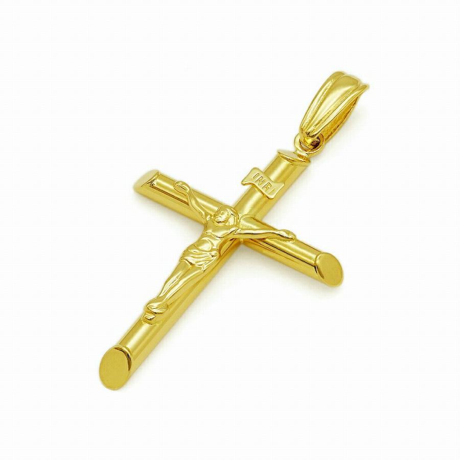 ペンダントトップ 18金 イエローゴールド INRI キリストクロスの ペンダントトップ 18金 イエローゴールド INRI キリストクロスの