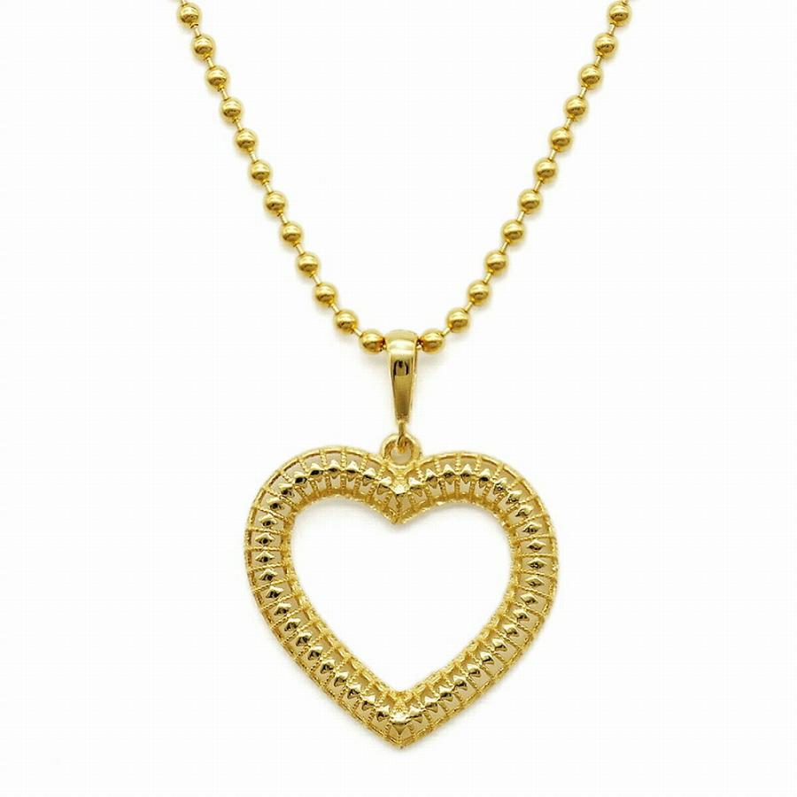 ペンダントトップ 18金 イエローゴールド メッシュハートのペンダント