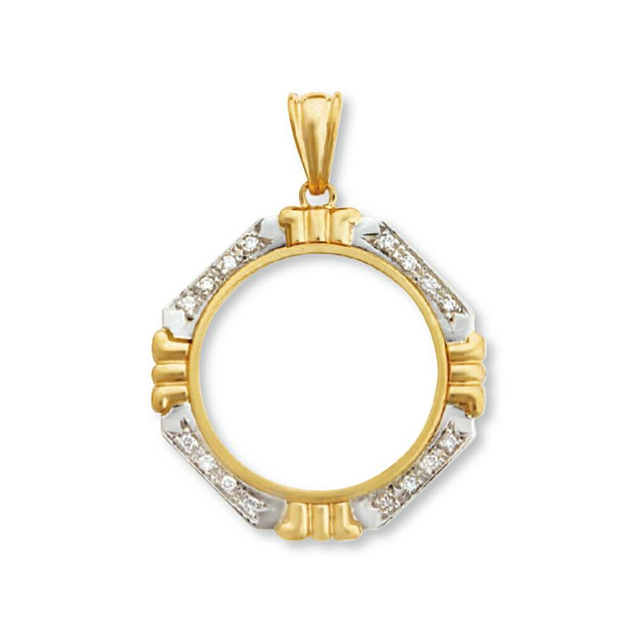 1個売り】 コイン空枠パーツ K18YG＆PT900 コンビ メイプルリーフ金貨1/4オンス専用 ペンダント枠 ワッシャー止め式 0.16ctダイヤ付  : ジュエリー&ネックレス RUBBY - 通販 - Yahoo!ショッピング