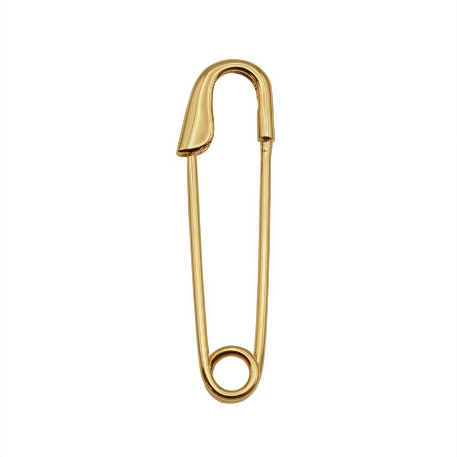 1個売り】 安全ピン 18金 イエローゴールド 無垢の安全ピン 縦35.0mm