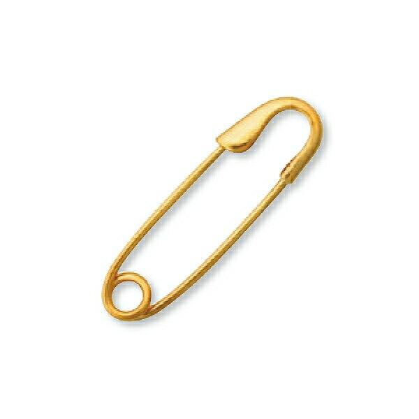 1個売り】 安全ピン 18金 イエローゴールド 無垢の安全ピン 縦35.0mm