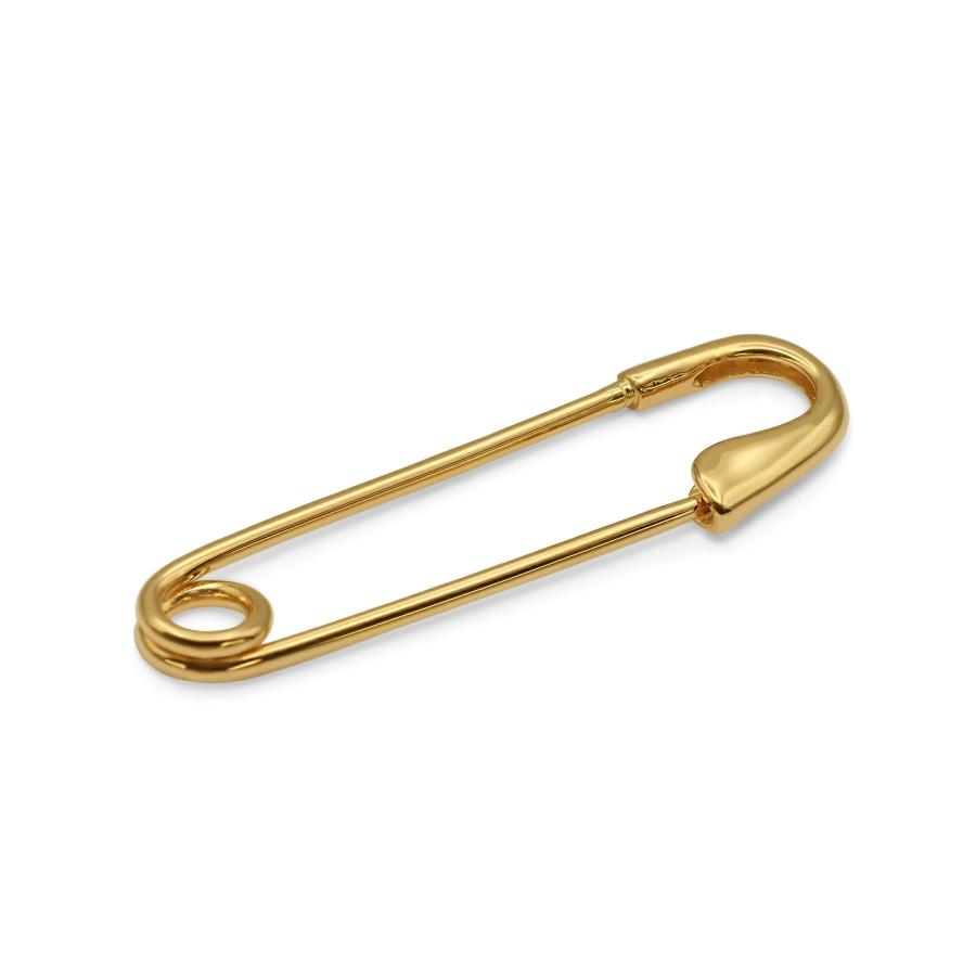 1個売り】 安全ピン 18金 イエローゴールド 無垢の安全ピン 縦35.0mm