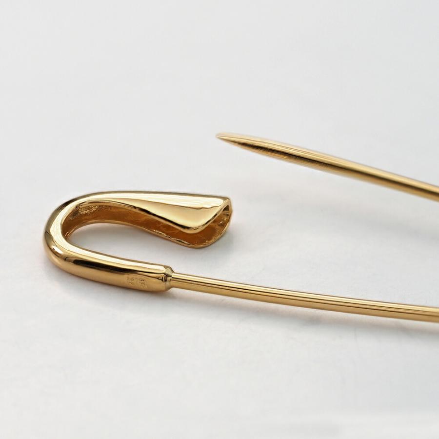 1個売り】 安全ピン 18金 イエローゴールド 無垢の安全ピン 縦60.0mm