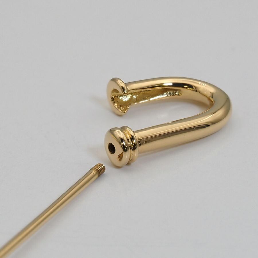 1個売り】 安全ピン 18金 イエローゴールド ネジ切り安全ピン 縦55.0mm