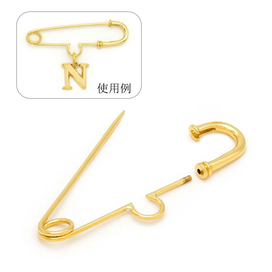 1個売り】 安全ピン 18金 イエローゴールド ペンダント用ネジ切り安全