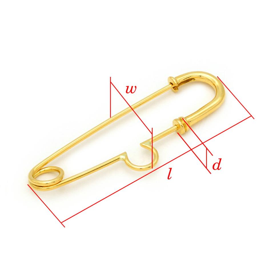 1個売り】 安全ピン 18金 イエローゴールド ペンダント用ネジ切り安全