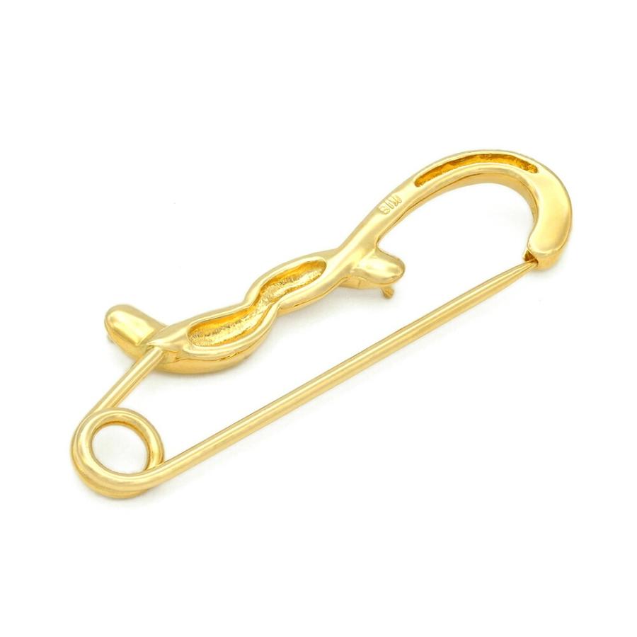 1個売り】 安全ピン 18金 イエローゴールド つきさし付安全ピン 縦41.0