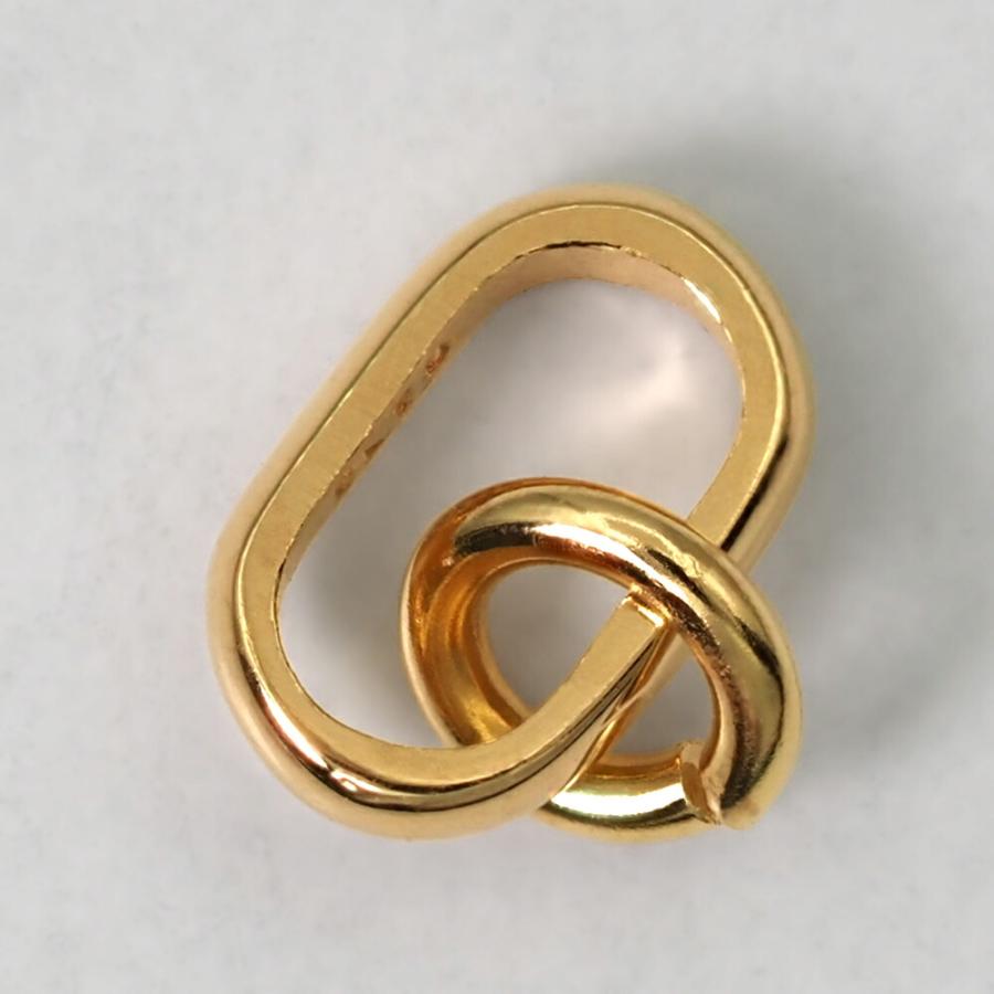 1個売り】 バチカン 18金 イエローゴールド 甲丸バチカン 口開き丸カン