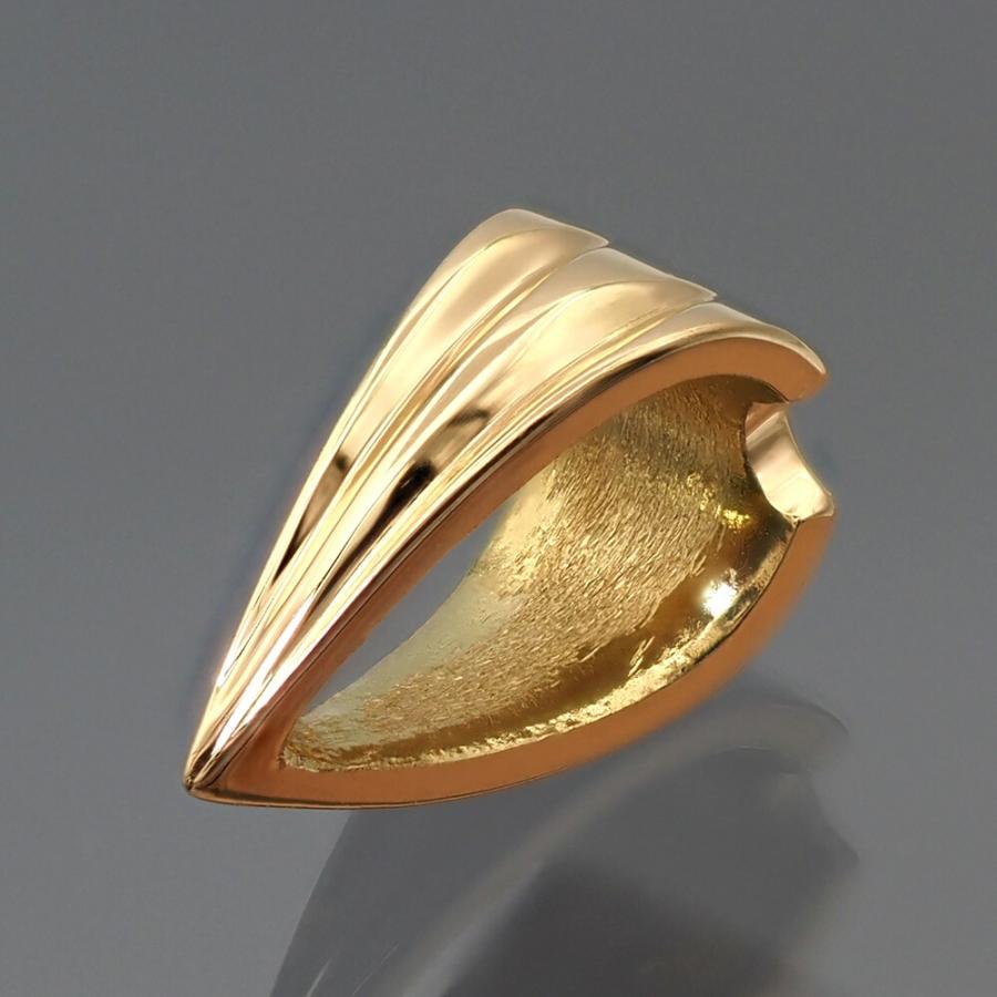 1個売り】 バチカン 18金 イエローゴールド 溝入りバチカン 縦10.5mm