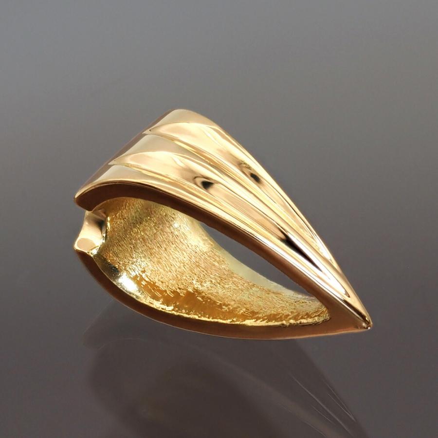 1個売り】 バチカン 18金 イエローゴールド 溝入りバチカン 縦10.5mm