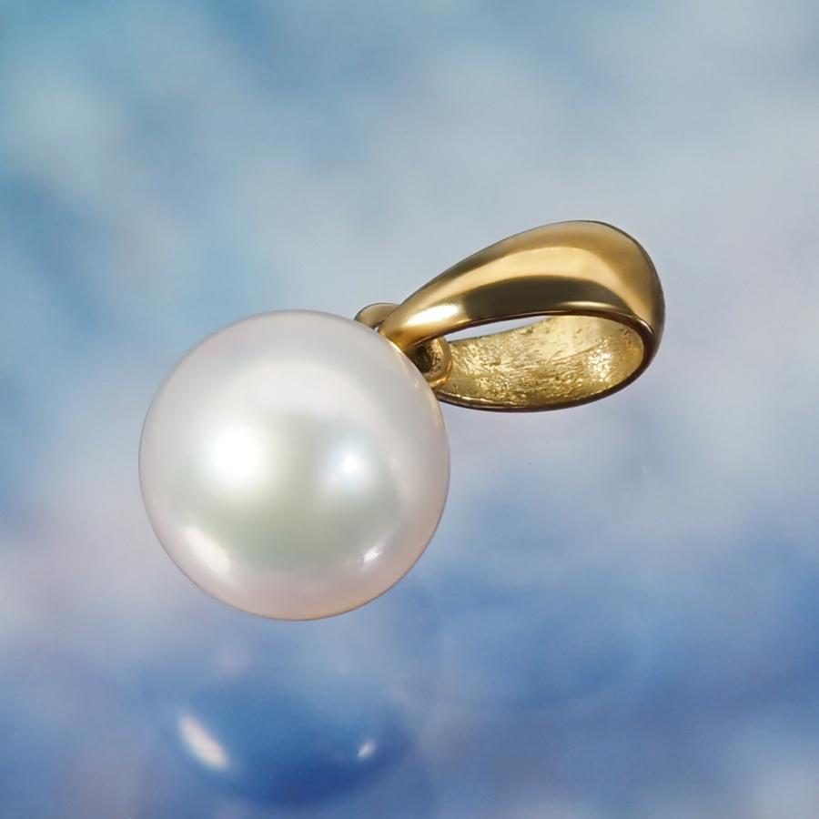 ペンダントトップ 18金 イエローゴールド あこや真珠ペンダント 6.0mm 