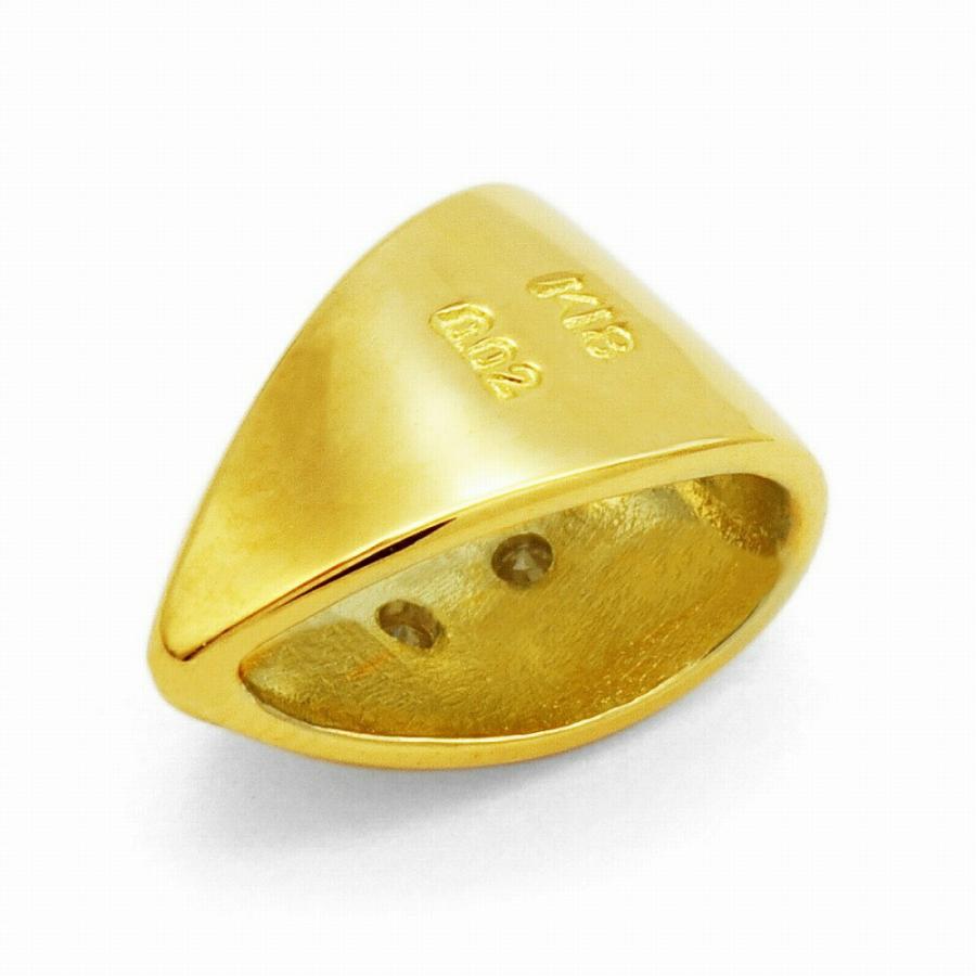 1個売り】 バチカン 18金 イエローゴールド ダイヤモンド2個付き