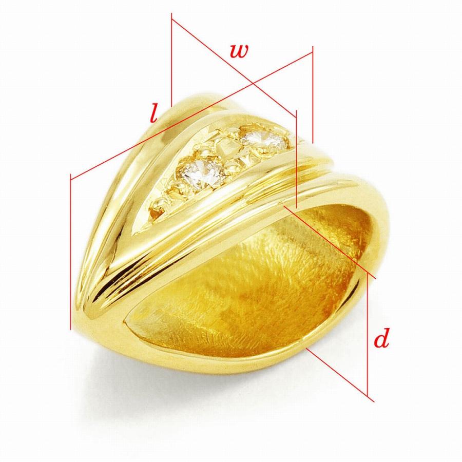 1個売り】 バチカン 18金 イエローゴールド ダイヤモンド2個付き