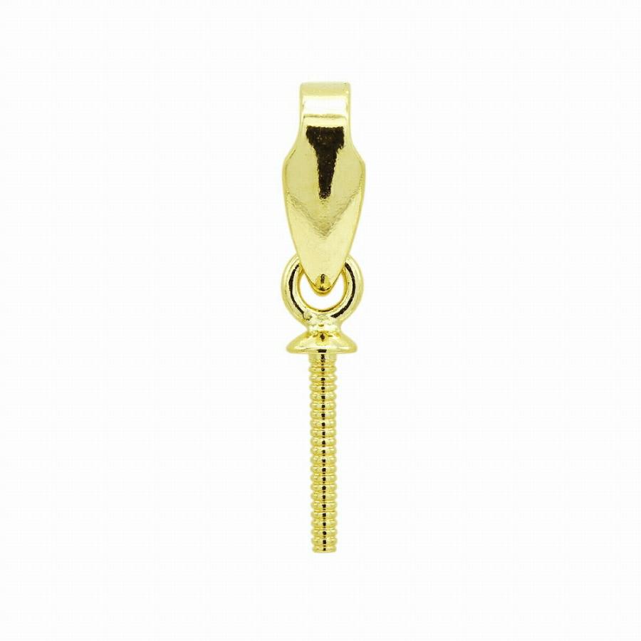 1個売り】 バチカン付きつきさしパーツ 18金 イエローゴールド 1個売り】 バチカン付きつきさしパーツ 18金 イエローゴールド