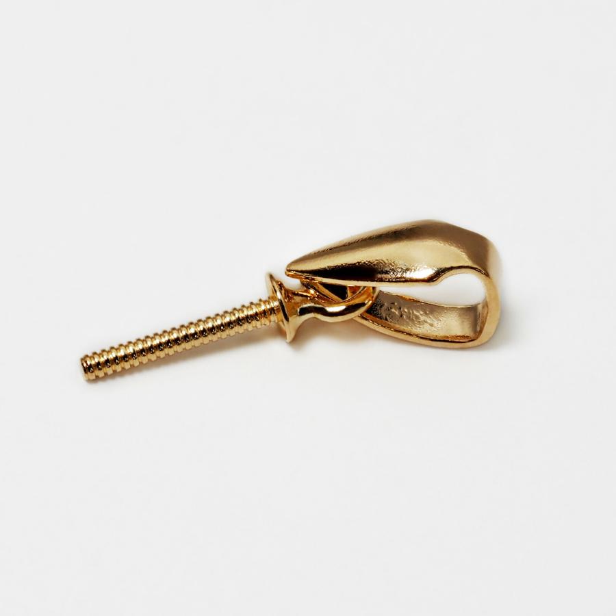 1個売り】 バチカン付きつきさしパーツ 18金 イエローゴールド パール