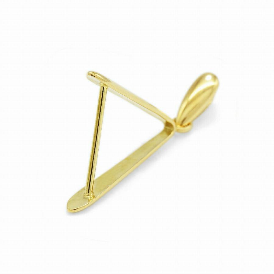 【1個売り】 バチカン付きつきさしパーツ 18金 イエローゴールド パール用Aカン 縦22.0mm ペンダントトップ用 ビーズ｜K18YG 貴金属の画像