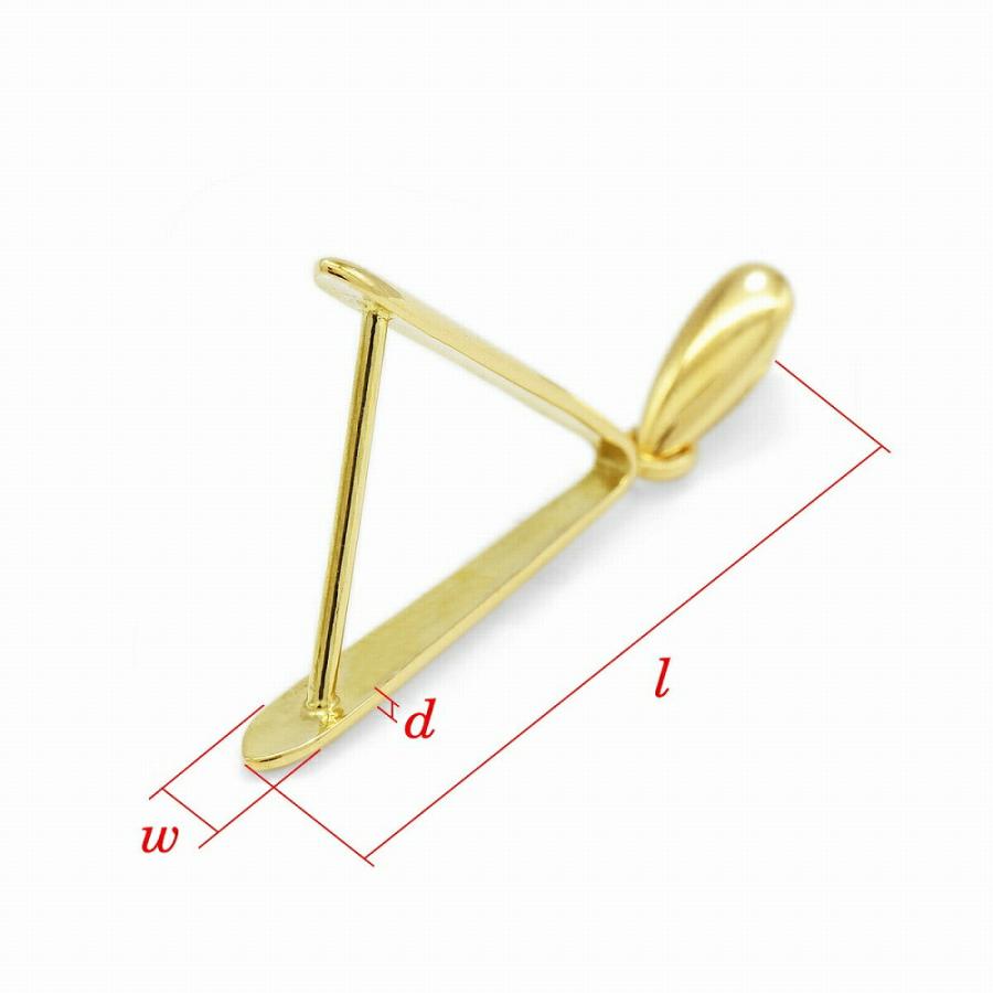 【1個売り】 バチカン付きつきさしパーツ 18金 イエローゴールド パール用Aカン 縦22.0mm ペンダントトップ用 ビーズ｜K18YG 貴金属の画像