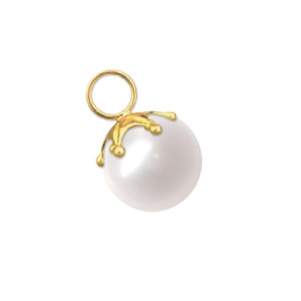 ペンダントトップ 18金 イエローゴールド あこや真珠ペンダント 9.0mm玉 ペンダントヘッドのみ パール｜K18YG 18k 貴金属 レディース