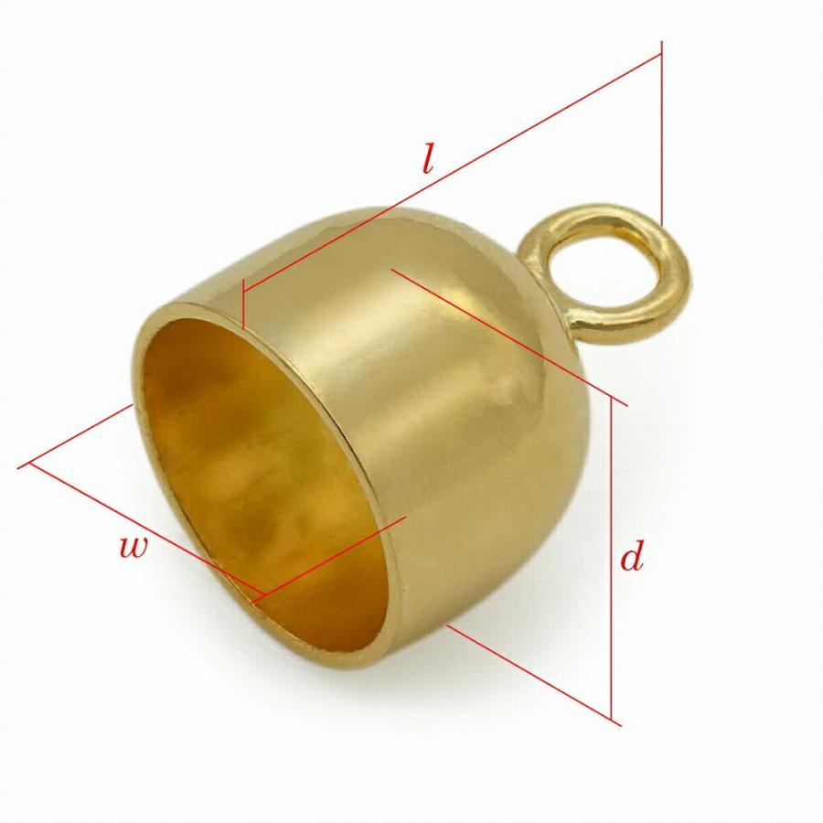 1個売り】 エンドパーツ 18金 イエローゴールド キャップパーツ 外径  