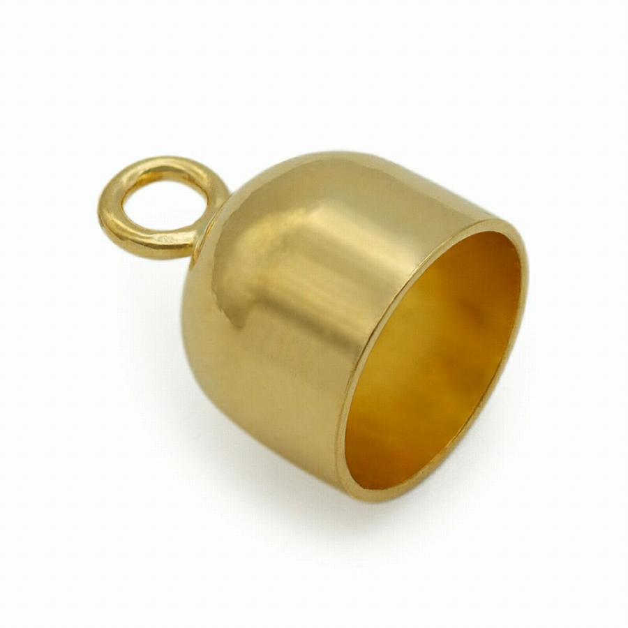 【1個売り】 エンドパーツ 18金 イエローゴールド キャップパーツ 外径6.0mm 内径5.5mm カツラ｜手芸用品 金具 部品 K18YG k18 18k 貴金属_2