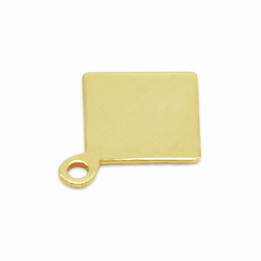1個売り】 チャームパーツ 18金 イエローゴールド プレートチャーム